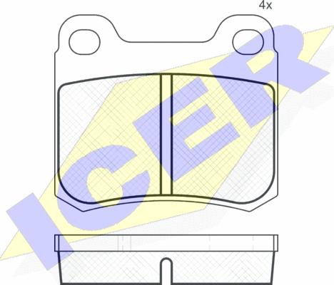 Icer 180420-396 - Kit de plaquettes de frein, frein à disque cwaw.fr