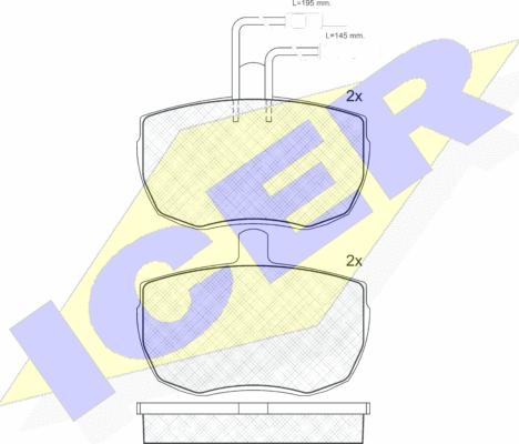 Icer 180427 - Kit de plaquettes de frein, frein à disque cwaw.fr