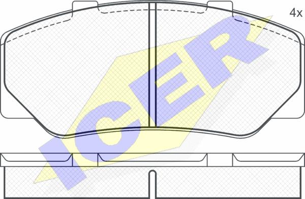 Icer 180472 - Kit de plaquettes de frein, frein à disque cwaw.fr