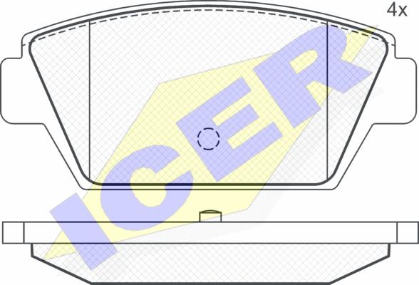 Icer 180540 - Kit de plaquettes de frein, frein à disque cwaw.fr