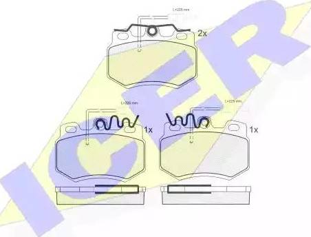 Icer 180555 - Kit de plaquettes de frein, frein à disque cwaw.fr