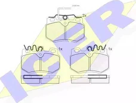 Icer 180553 - Kit de plaquettes de frein, frein à disque cwaw.fr