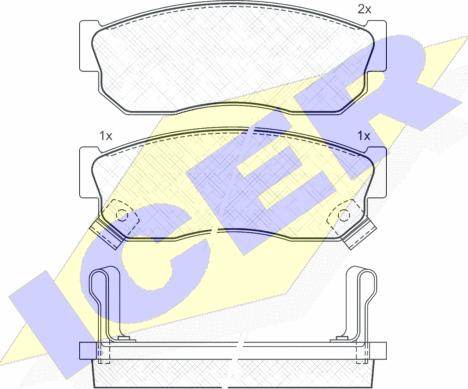 Icer 180519 - Kit de plaquettes de frein, frein à disque cwaw.fr