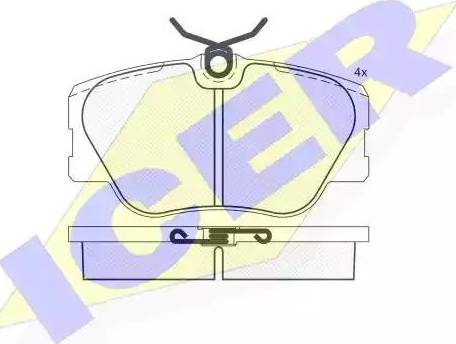 Icer 180510 - Kit de plaquettes de frein, frein à disque cwaw.fr