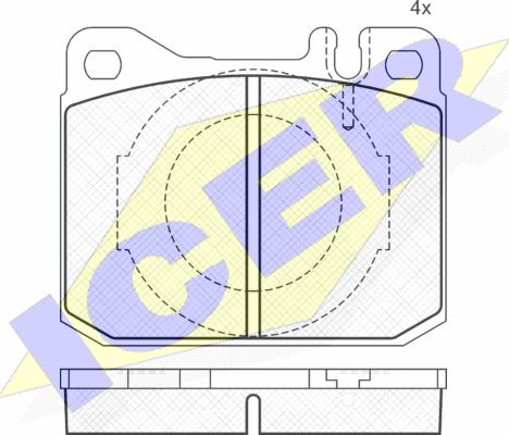 Icer 180511 - Kit de plaquettes de frein, frein à disque cwaw.fr