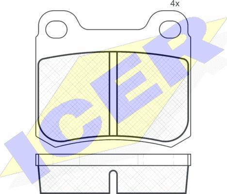 Icer 180517 - Kit de plaquettes de frein, frein à disque cwaw.fr