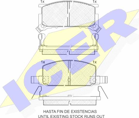 Icer 180585 - Kit de plaquettes de frein, frein à disque cwaw.fr