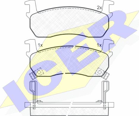 Icer 180530 - Kit de plaquettes de frein, frein à disque cwaw.fr