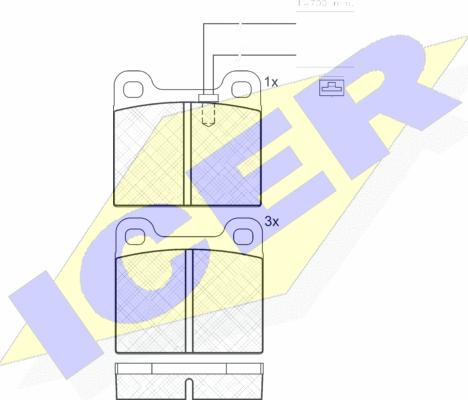 Icer 180532 - Kit de plaquettes de frein, frein à disque cwaw.fr