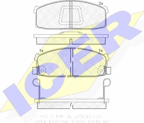 Icer 180525 - Kit de plaquettes de frein, frein à disque cwaw.fr