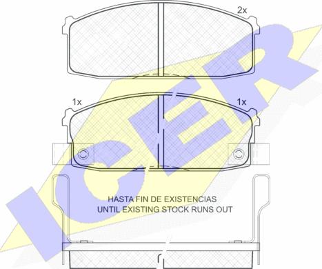 Icer 180520 - Kit de plaquettes de frein, frein à disque cwaw.fr