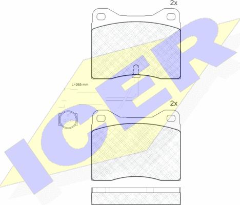 Icer 180528 - Kit de plaquettes de frein, frein à disque cwaw.fr