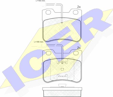 Icer 180691 - Kit de plaquettes de frein, frein à disque cwaw.fr