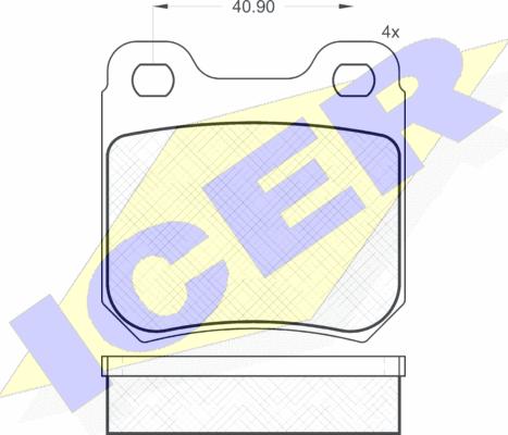 Icer 180693 - Kit de plaquettes de frein, frein à disque cwaw.fr