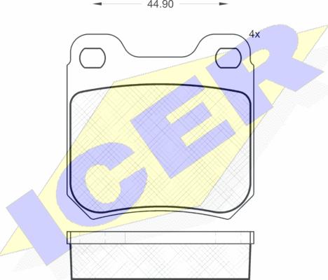 Icer 180692 - Kit de plaquettes de frein, frein à disque cwaw.fr