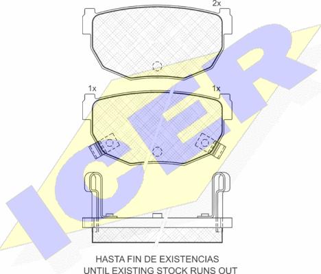 Icer 180646 - Kit de plaquettes de frein, frein à disque cwaw.fr