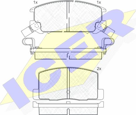 Icer 180656 - Kit de plaquettes de frein, frein à disque cwaw.fr