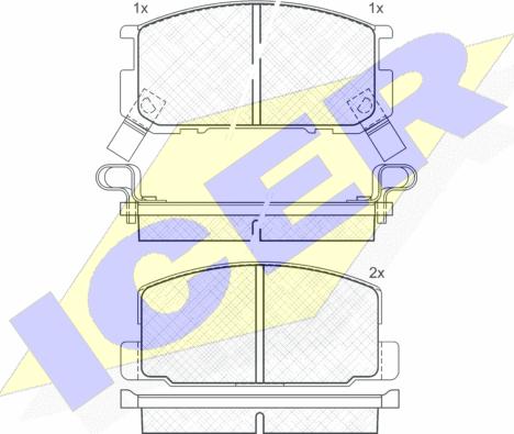 Icer 180605 - Kit de plaquettes de frein, frein à disque cwaw.fr