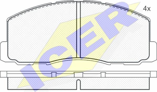 Icer 180602 - Kit de plaquettes de frein, frein à disque cwaw.fr