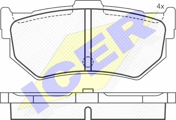 Icer 180607 - Kit de plaquettes de frein, frein à disque cwaw.fr