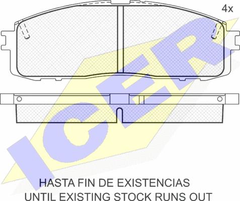 Icer 180619 - Kit de plaquettes de frein, frein à disque cwaw.fr