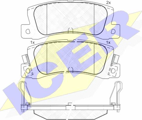 Icer 180612-071 - Kit de plaquettes de frein, frein à disque cwaw.fr