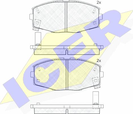 Icer 180617 - Kit de plaquettes de frein, frein à disque cwaw.fr