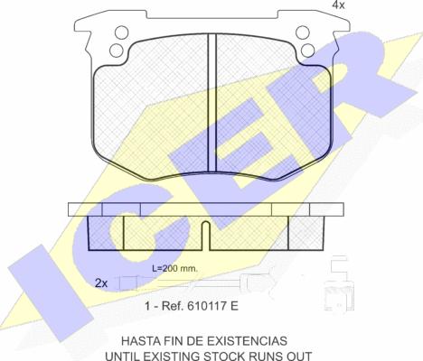 Icer 180634 - Kit de plaquettes de frein, frein à disque cwaw.fr