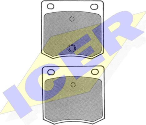 Icer 180638 - Kit de plaquettes de frein, frein à disque cwaw.fr