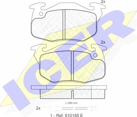 Icer 180633 - Kit de plaquettes de frein, frein à disque cwaw.fr