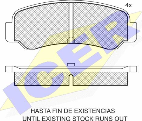 Icer 180624 - Kit de plaquettes de frein, frein à disque cwaw.fr