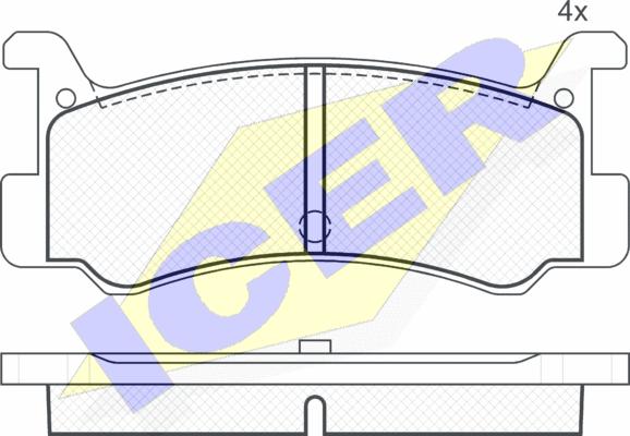 Icer 180621 - Kit de plaquettes de frein, frein à disque cwaw.fr