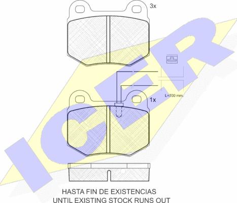 Icer 180628 - Kit de plaquettes de frein, frein à disque cwaw.fr