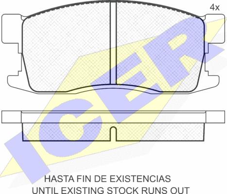 Icer 180675 - Kit de plaquettes de frein, frein à disque cwaw.fr