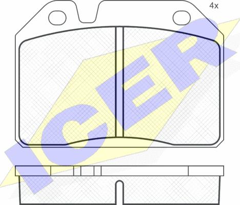 Icer 180091 - Kit de plaquettes de frein, frein à disque cwaw.fr