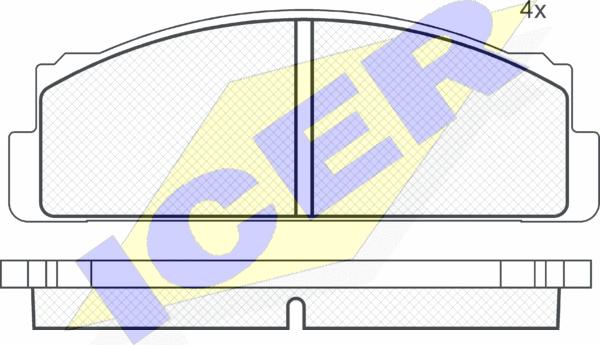 Icer 180041 - Kit de plaquettes de frein, frein à disque cwaw.fr