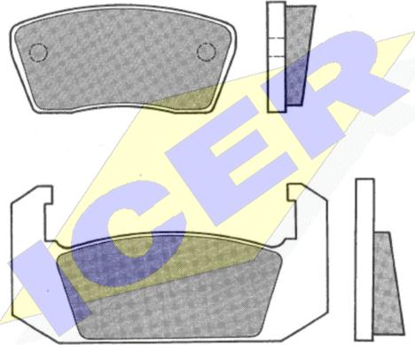 Icer 180047 - Kit de plaquettes de frein, frein à disque cwaw.fr