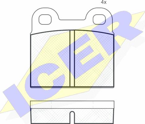 Icer 180059 - Kit de plaquettes de frein, frein à disque cwaw.fr