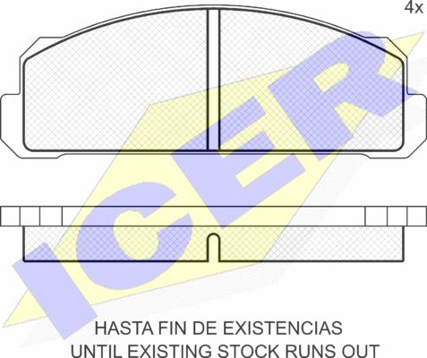 Icer 180066 - Kit de plaquettes de frein, frein à disque cwaw.fr