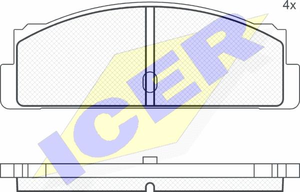 Icer 180067 - Kit de plaquettes de frein, frein à disque cwaw.fr