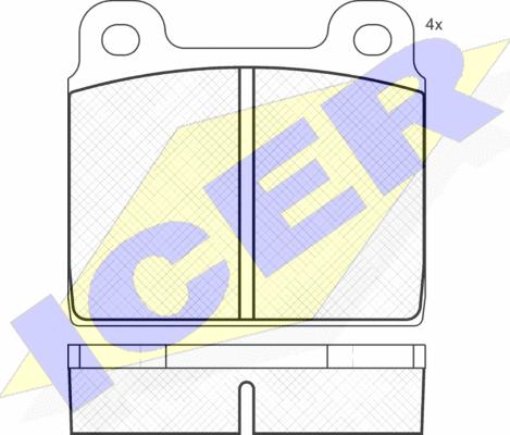 Icer 180011 - Kit de plaquettes de frein, frein à disque cwaw.fr