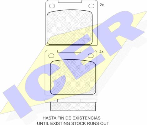 Icer 180087 - Kit de plaquettes de frein, frein à disque cwaw.fr