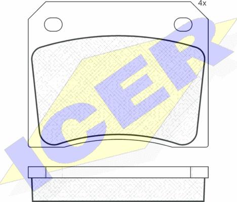 Icer 180036 - Kit de plaquettes de frein, frein à disque cwaw.fr