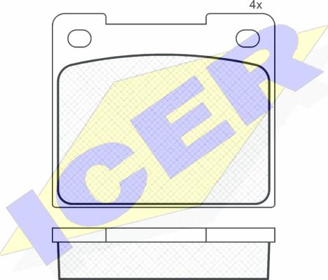 Icer 180033 - Kit de plaquettes de frein, frein à disque cwaw.fr