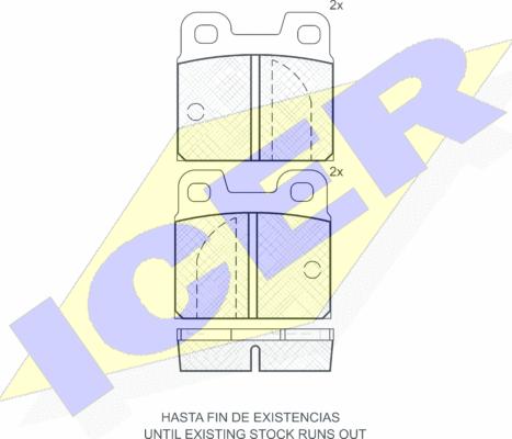 Icer 180199 - Kit de plaquettes de frein, frein à disque cwaw.fr