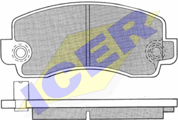 Icer 180196 - Kit de plaquettes de frein, frein à disque cwaw.fr