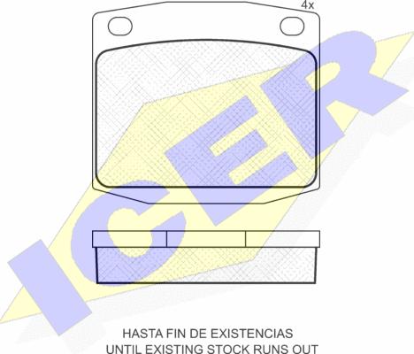 Icer 180192 - Kit de plaquettes de frein, frein à disque cwaw.fr