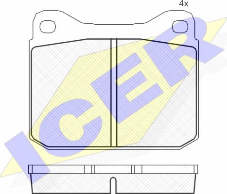 Icer 180140 - Kit de plaquettes de frein, frein à disque cwaw.fr