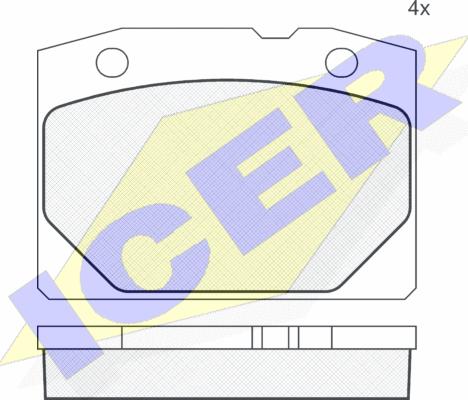 Icer 180155 - Kit de plaquettes de frein, frein à disque cwaw.fr