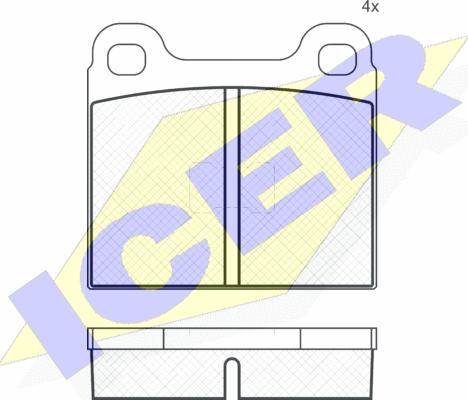 Icer 180169 - Kit de plaquettes de frein, frein à disque cwaw.fr